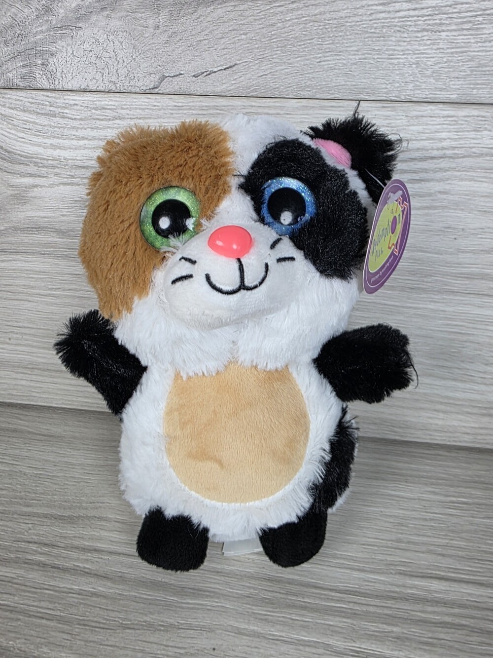 Redemption Calico Cat Plush 10” White Black Brown Stuffed Animal Big Eyes SU7